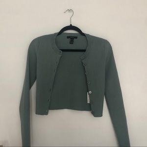 seafoam green stretchy cardigan